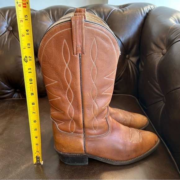Men’s cowboy boots cognac size 10.5 D - Picture 8 of 8
